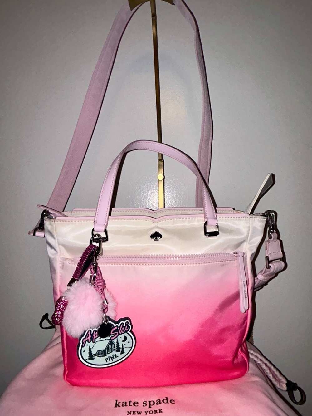 KATE SPADE NEW YORK JAE DEGRADE MEDIUM SATCHEL PINK OMBRE TOTE BAG